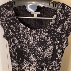 Black and Ecru pattern Dresss 👗